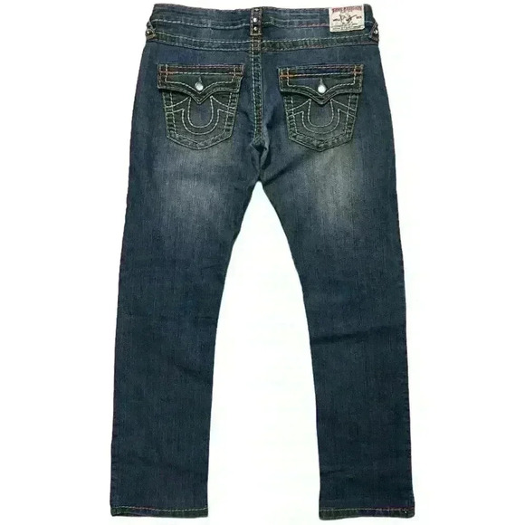 True Religion Vintage Y2K Rhinestone Joey Super T Jeans - Picture 2 of 6